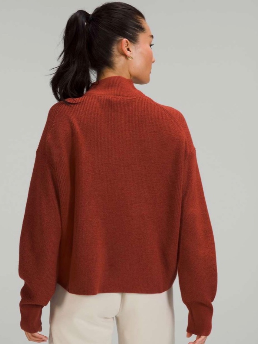 Lululemon Merino Wool-Blended Ribbed Turtleneck Sweater Size 8 - Picture 5 of 11